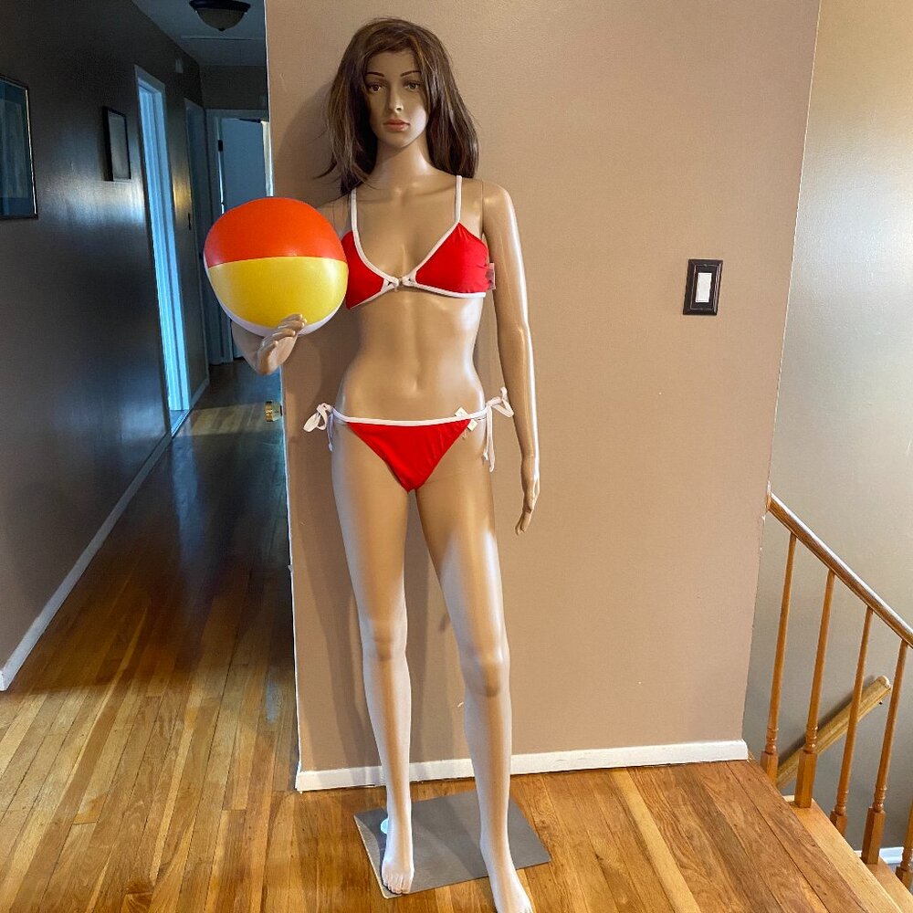 Sunny Co Red/White String Bikini NWT Size L